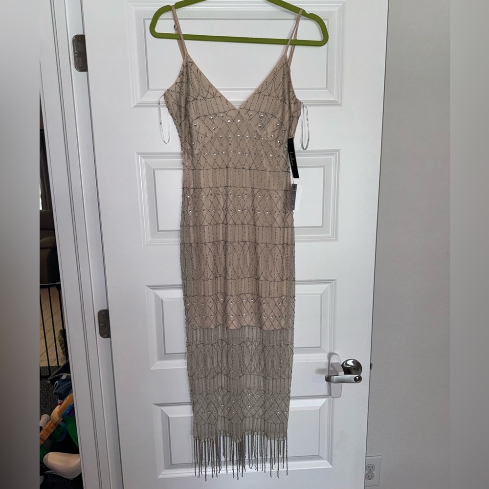 Lulu’s size small nude beaded dress